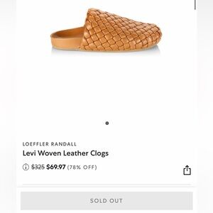 Used condition Loeffler Randall Levi woven leather clogs